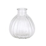 GREEN GATE Skleněná vázička Curved Clear, čirá barva, sklo