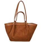 Trendy dámská kožená kabelka na rameno Ruth, koňaková