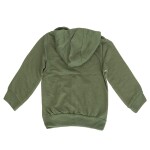 Mikina chlapecká s kapucí celopropínací, Minoti, 9ZIPEMB 4, khaki - 98/104 | 3/4let