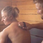 RENTO Saunový kartáč s rukojetí 2v1 Bambus