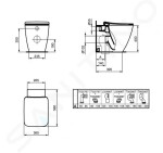 IDEAL STANDARD - Strada II Stojící WC se sedátkem SoftClose, AquaBlade, bílá T359801