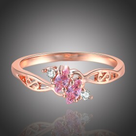 Prsten Swarovski Elements Efisio, Růžová 61 (19.5 mm)
