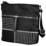 Trendy dámská koženková crossbody kabelka Apille, černá