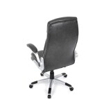 Křeslo kancelářské, šedá ekokůže, houpací mechanismus