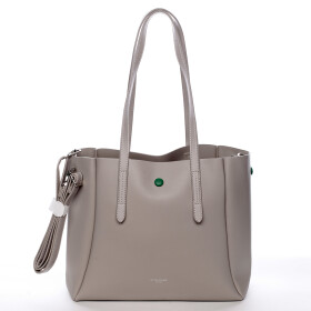 Designová koženková kabelka Dariana krémová