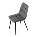 Jídelní židle, šedá, sametová látka, DCL-X7015 GREY2