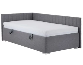 Postel s univerzálním čelem Dafne 110x200 cm, holubí šedá tkanina