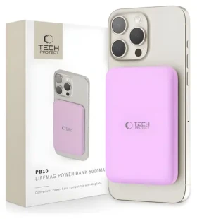 Tech-Protect LifeMag PB10 růžová / Powerbanka MagSafe / 5000mAh