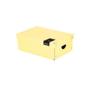 Karton P+P Krabice úložná lamino PASTELINI - žlutá / 35,5 x 24 x 9 cm