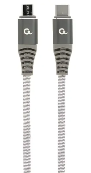 Cablexpert CC-USB2B-CMMBM-1.5M / Kabel / USB-C - Micro-USB / bavlněný oplet / 1,5 m (CC-USB2B-CMMBM-1.5M)