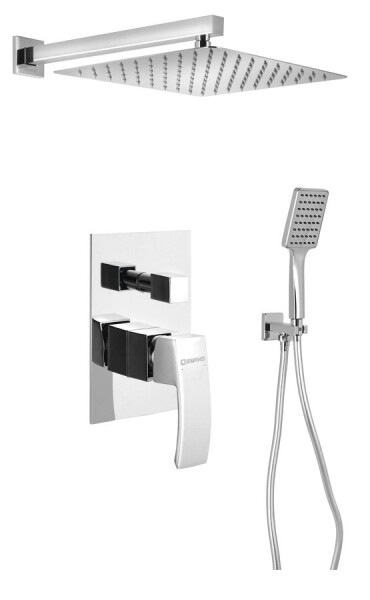 SAPHO - GINKO podomítkový sprchový set s pákovou baterií, 2 výstupy, chrom 1101-42-23