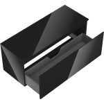MEXEN/S - Orio koupelnová skříňka pod umyvadlo 120 cm s deskou, 1 šuplík, černá lesk 91A10-12047-1-BFC70
