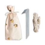 Konges Sløjd Plážový stan pro děti Pop up Small Lemon, žlutá barva, krémová barva, plast