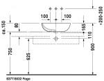 DURAVIT - Bathroom_Foster Umyvadlo na desku 50x35 cm, s přepadem, bez otvoru pro baterii, bílá 0335500000