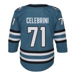 Outerstuff Dětský dres Macklin Celebrini #71 San Jose Sharks NHL Premier Home/Team Velikost: S/M