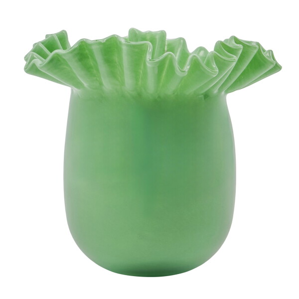 House Doctor Skleněná váza Flee Green, zelená barva, sklo