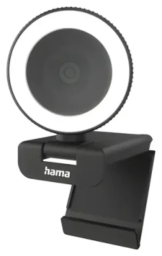 Hama C-850 Pro černá / Webkamera / QHD 2560×1440 / 30 fps / mikrofon / LED ring / USB 2.0 (00139989)