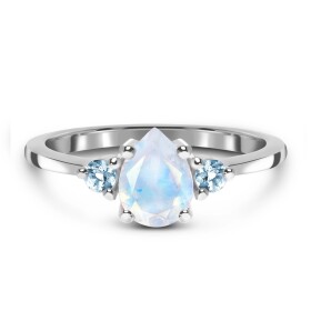 Emporial stříbrný prsten GU-DR9238R-SILVER-MOONSTONE-BLUETOPAZ Velikost: 7 (EU: 54-56)