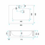REA - Nástěnné umyvadlo Aresa Belt White 80 REA-U9972