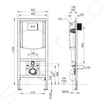 VILLEROY & BOCH - ViConnect Předstěnová instalace pro závěsné WC 92246100