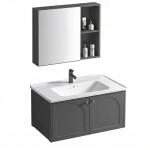 REA - Sada koupelnového nábytku s umyvadlem Denver 80cm Grey REA-M0011