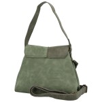 Trendy dámská koženková kabelka na rameno Lydia, tmavě zelená