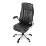 Křeslo kancelářské, šedá ekokůže, houpací mechanismus