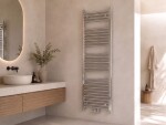 CERANO - Koupelnový radiátor Benito - středové připojení 50mm/boční - 460 W - chrom - 1500x450 mm CER-673851