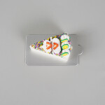 Cake star Podložka pod minidezerty stříbrná obdelník 10x6 cm