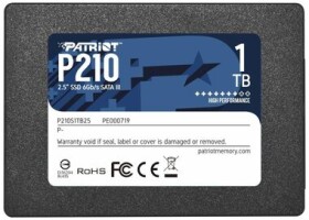 Patriot P210 1TB / 2.5" / SSD / IOPS: 50K 50K / SATA III (P210S1TB25)