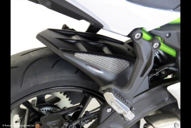 Kawasaki Z650 17-25, Ninja 650 17-25, Z650Rs 22-25 Zadní blatník - Karbonový vzhled-stříbrná mřížka