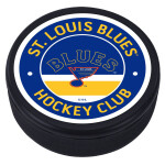 Mustang Puk St. Louis Blues NHL Arch Vintage Striped Textured Puck