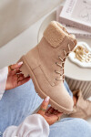 Dámské zateplené boty na zip Beige Mivael 40
