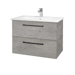 Dřevojas - Umyvadlová skříňka GIO SZZ2 80 - D01 Beton / Úchytka T06 / D01 Beton 82096H