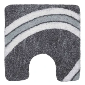 Spirella CURVE šedá / Koupelnová WC předložka / mikrovlákno / 55 x 55 cm