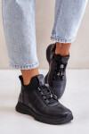 Zateplené Sportovní Kožené Boty Na Zip Černé Artiker 55C0041 38