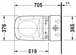 DURAVIT - DuraStyle WC kombi mísa pro SensoWash, bílá 2156590000