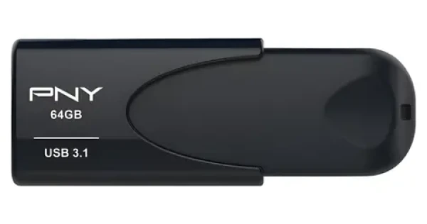 PNY Attaché 4 64GB černá / Flash disk / USB 3.2 Gen 1 / čtení 80 MB/s / zápis 20 MB/s (FD64GATT431KK-EF)