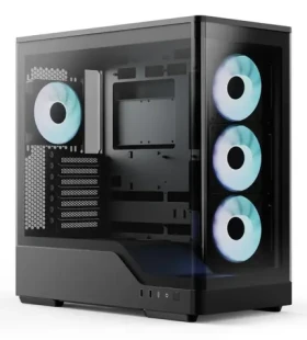 Aerocool P500A-BK-v1 černá / Skříň / Midi Tower / ATX / temperované sklo / ARGB / bez zdroje (ACCM-PN08143.11)