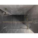 MEXEN/S - Lunar T sprchový kout dveře křídlové pravá 120 x 90, transparent, zlato 834T-120-090-50-00-P