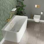 DEANTE - Silia zlato - WC kartáč, nástěnný ADI_Z711