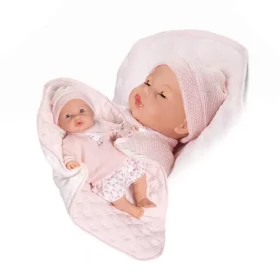 Antonio Juan 14365 BIMBA - mrkací panenka miminko se zvuky a měkkým látkovým tělem - 37 cm