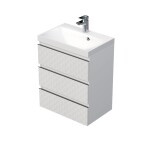 Koupelnová skříňka s umyvadlem SAT Cube Way 60x71x40 cm bílá mat CUBE3D603ZB CUBE3D603ZB