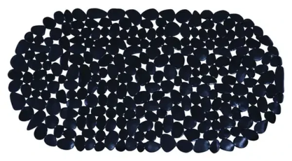 MSV GALETS protiskluzová podložka do vany černá / PVC / 99 x 39 cm