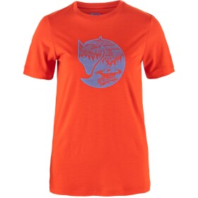FJÄLLRÄVEN Abisko Wool Fox SS W, Flame Orange-Ultramarine (vzorek) velikost: S