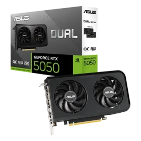 ASUS DUAL GeForce RTX 5050 OC 8GB / 2677MHz / 8GB GDDR6 / 128-bit / 1x HDMI + 3x DP / 550W (8) (90YV0N72-M0NA00)