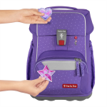 Školní aktovka Step by Step BASIS, 4-dílný set - Purple Konfetti