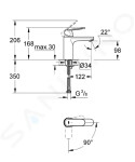 GROHE - Eurosmart Cosmopolitan Páková umyvadlová baterie ES, chrom 2339800E