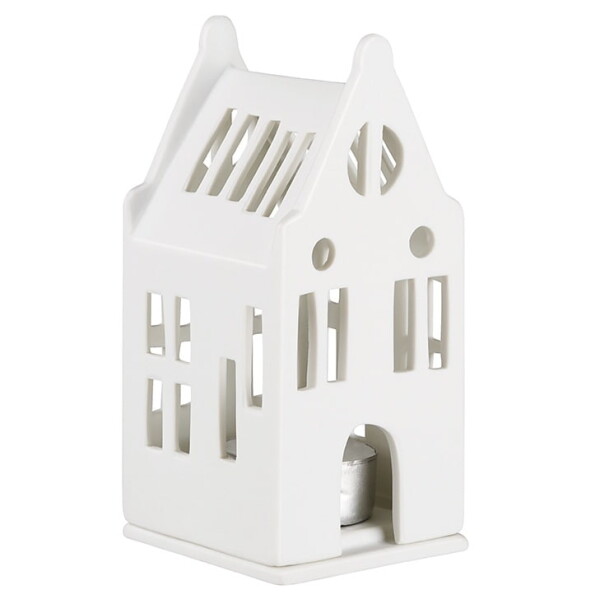 Räder Porcelánový svícen domeček Mansion, bílá barva, porcelán