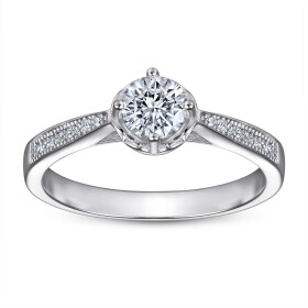 LUNICA Zásnubní stříbrný prstýnek GRACE Velikost prstenu: 9 (EU: 59-61) 0598_9